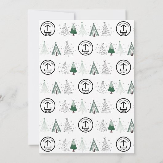 Whimsical Bedrijf Kerstfeest Zakelijke Logo Kaart (Achterkant)