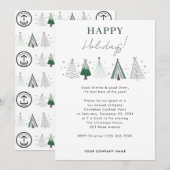 Whimsical Bedrijf Kerstfeest Zakelijke Logo Kaart (Voorkant / Achterkant)