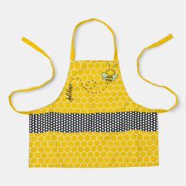 Whimsical Bee and Honeycomb Persoonlijk Schort