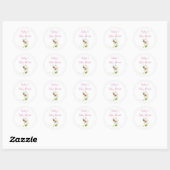 Whimsical Bee Baby Shower Ronde Sticker (Vel)