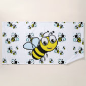 Whimsical Bee Beach Towel Strandlaken (Voorkant)
