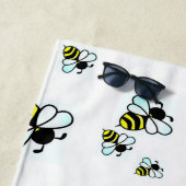 Whimsical Bee Beach Towel Strandlaken (In situ)