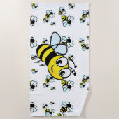 Whimsical Bee Beach Towel Strandlaken (Voorkant)