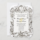 Whimsical Bee & Bee Hive Scrolled Flowers Kaart (Voorkant)