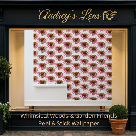 Whimsical Bee & Coneflower Nursery Behang