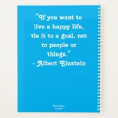 Whimsical Bee Daisies Daisy Flower Blauw Wit Planner (Achterkant)