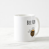 Whimsical Bee Happy Word-Mok Koffiemok (Voorkant rechts)