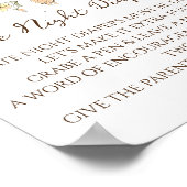 Whimsical Bee Wreatate Late Night Diapers Sign Poster (Hoek)