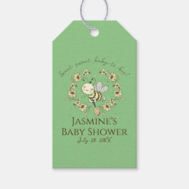 Whimsical Bee WreatBaby shower Cadeaulabel