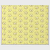 Whimsical Bee WreatBaby shower Cadeaupapier (Vlak)