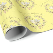 Whimsical Bee WreatBaby shower Cadeaupapier (Rol Hoek)