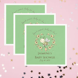 Whimsical Bee WreatBaby shower Servet