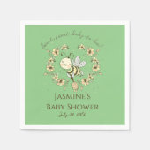 Whimsical Bee WreatBaby shower Servet (Voorkant)