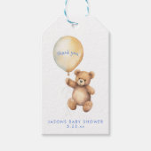 Whimsical Beer Ballon Baby shower Dank u Cadeaulabel (Voorkant)
