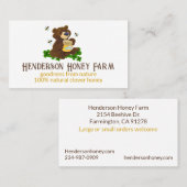 Whimsical Beer met Honey Jar Honey Visitekaartje (Voorkant / Achterkant)