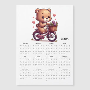 Whimsical Beer Riding Bicycle 2025 Magnet Kalender