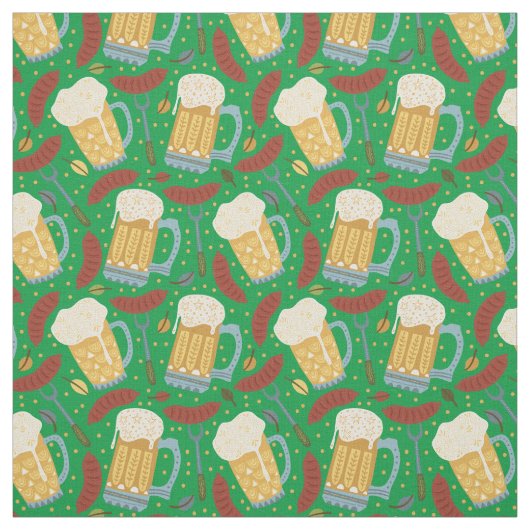 Whimsical Beers & Brats Stof (Swatch)