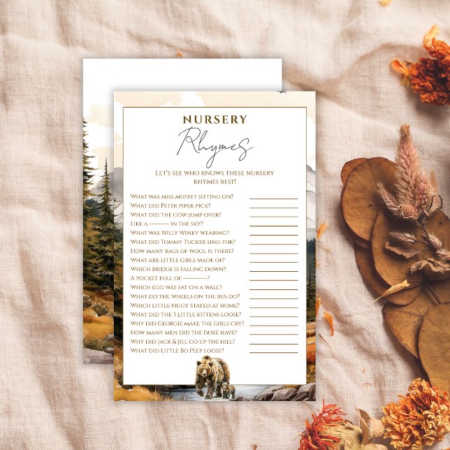 Whimsical Beige Nursery Rhymes Baby shower spel (Creator heeft geüpload)