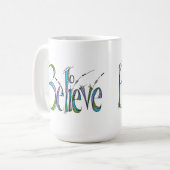 Whimsical Believe Hand-Lettering Koffiemok (Voorkant links)