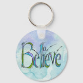 Whimsical Believe Hand-Lettering Sleutelhanger (Voorkant)