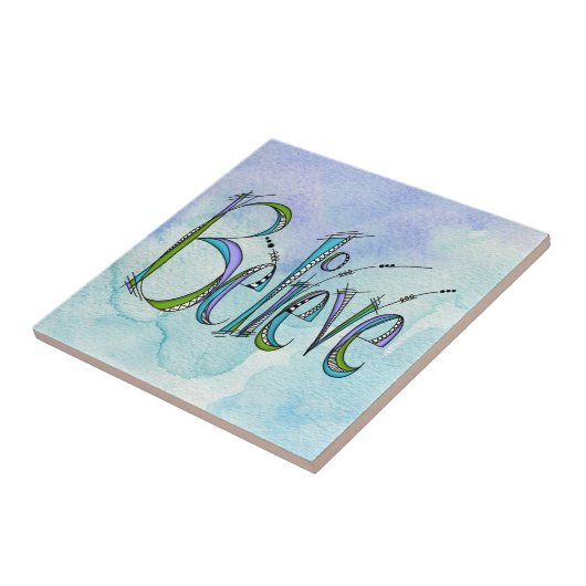 Whimsical Believe Hand-Lettering Tegeltje (Zijkant)
