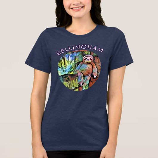 Whimsical Bellingham Luiaard T-shirt (Voorkant)