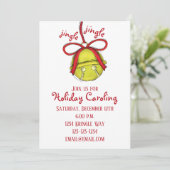 Whimsical Bells Simple Cute Holiday Party Kaart (Staand voorkant)