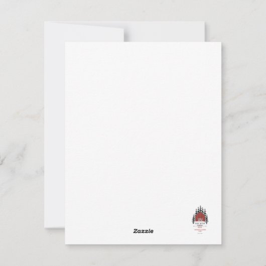 Whimsical Bernedoodle hond Kerstkaart (Achterkant)