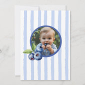 Whimsical Berry Sweet Blueberry Birthday Kaart (Achterkant)