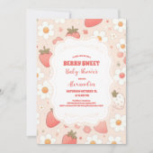 Whimsical Berry Sweet Pink Coquette Baby shower Kaart (Voorkant)