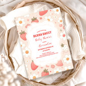 Whimsical Berry Sweet Pink Coquette Baby shower Kaart