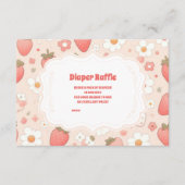 Whimsical Berry Sweet Pink Diapper Raffle Informatiekaartje (Voorkant)