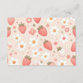 Whimsical Berry Sweet Pink Diapper Raffle Informatiekaartje (Achterkant)