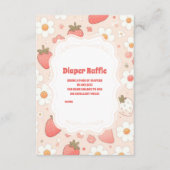 Whimsical Berry Sweet Pink Diapper Raffle Informatiekaartje (Voorkant)