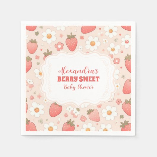 Whimsical Berry Sweet Pink Servet (Voorkant)