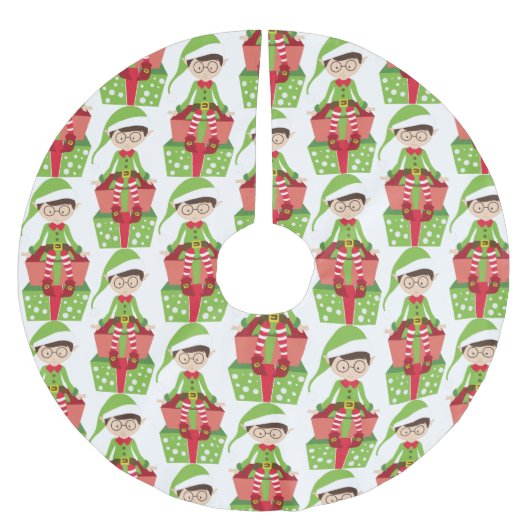 Whimsical Bespeciedere Elf Kerstboom Rok (Voorkant)