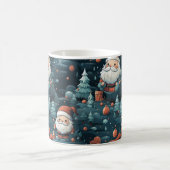 Whimsical betoverde Bos Santa Kerstmis Mok (Center)
