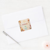 Whimsical Betoverde Herfstbos Bedankt Vierkante Sticker (Envelop)