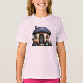 Whimsical Betoverde Sprookjeshuis Kunst T-shirt