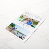 Whimsical Better Together Quote 2 Photos Wedding  Folie Uitnodiging (Gedraaid)