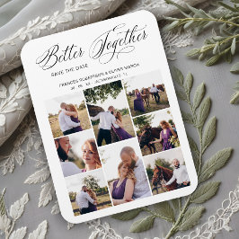 Whimsical Better Together Quote 8 Photos Wedding Magneet
