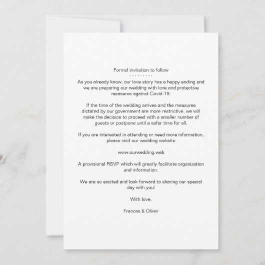 Whimsical Better Together Quote 8 Photos Wedding Save The Date (Achterkant)