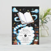 Whimsical bewerkbare magische verhalenboek Verjaar Kaart (Staand voorkant)