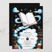 Whimsical bewerkbare magische verhalenboek Verjaar Kaart (Voorkant / Achterkant)