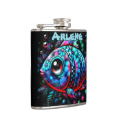 Whimsical Big-Eyed Fish Nautical Personalized Heupfles (Rechts)