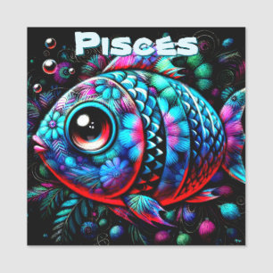 Whimsical Big-Eyed Fish Vissen Gepersonaliseerd Naamplaatje