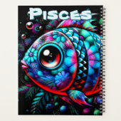 Whimsical Big-Eyed Fish Vissen Gepersonaliseerd Planner (Achterkant)