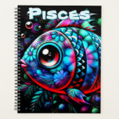 Whimsical Big-Eyed Fish Vissen Gepersonaliseerd Planner (Voorkant)