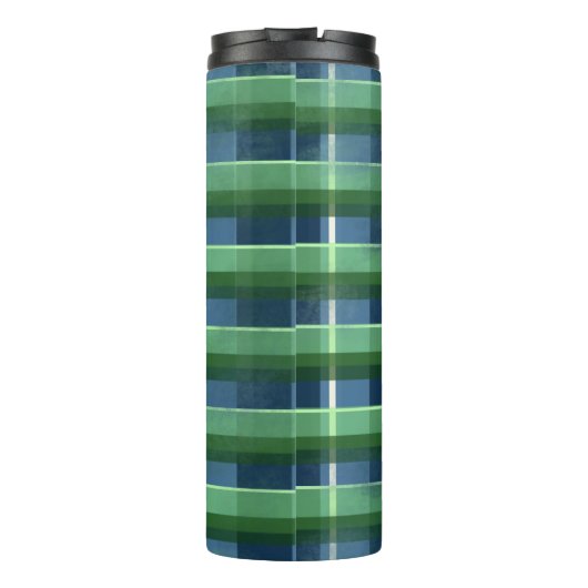 Whimsical Big-Eyed Funky Abstract Kitty Cat Thermosbeker (Achterkant)