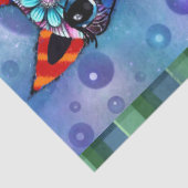 Whimsical Big-Eyed Funky Kitty Cat Decoupage Tissuepapier (Detail)